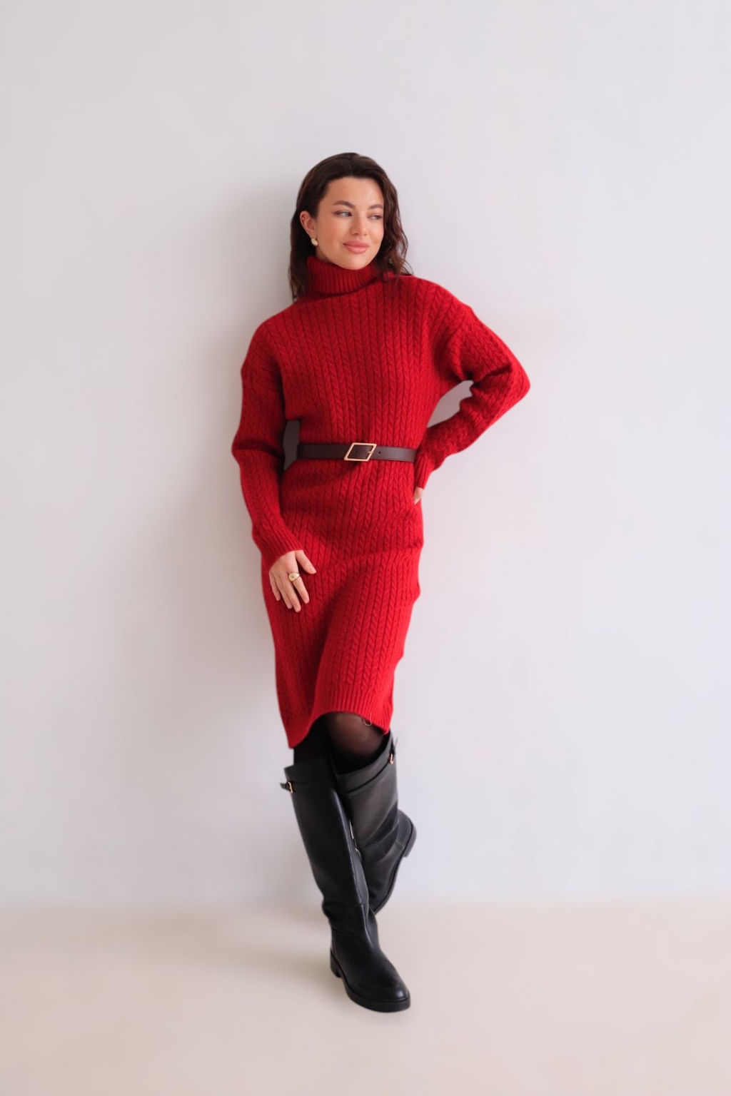 Martichelli Платье вязаное красное