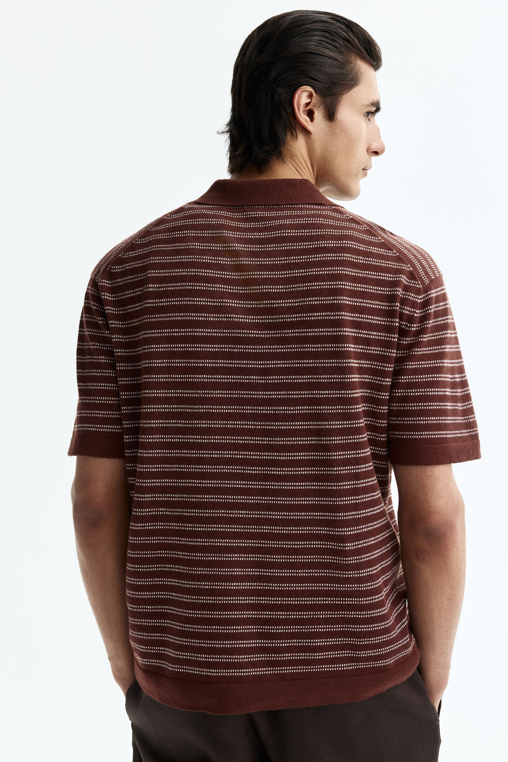 Polo en mezcla de lino Regular Fit - H&m фото 8