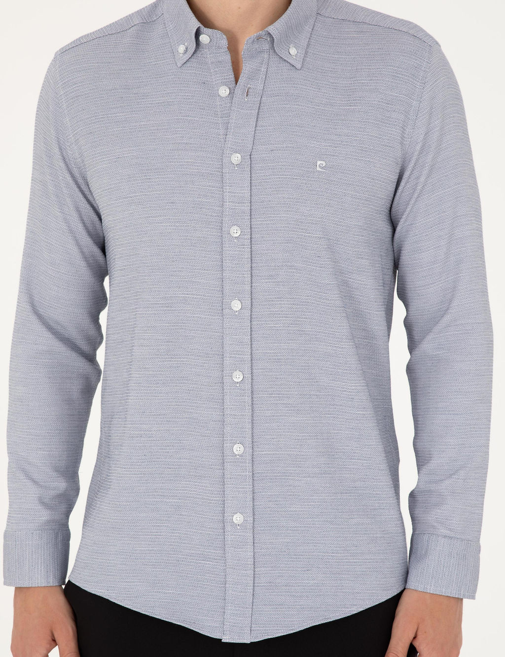 Lacivert Slim Fit Uzun Kollu G_mlek