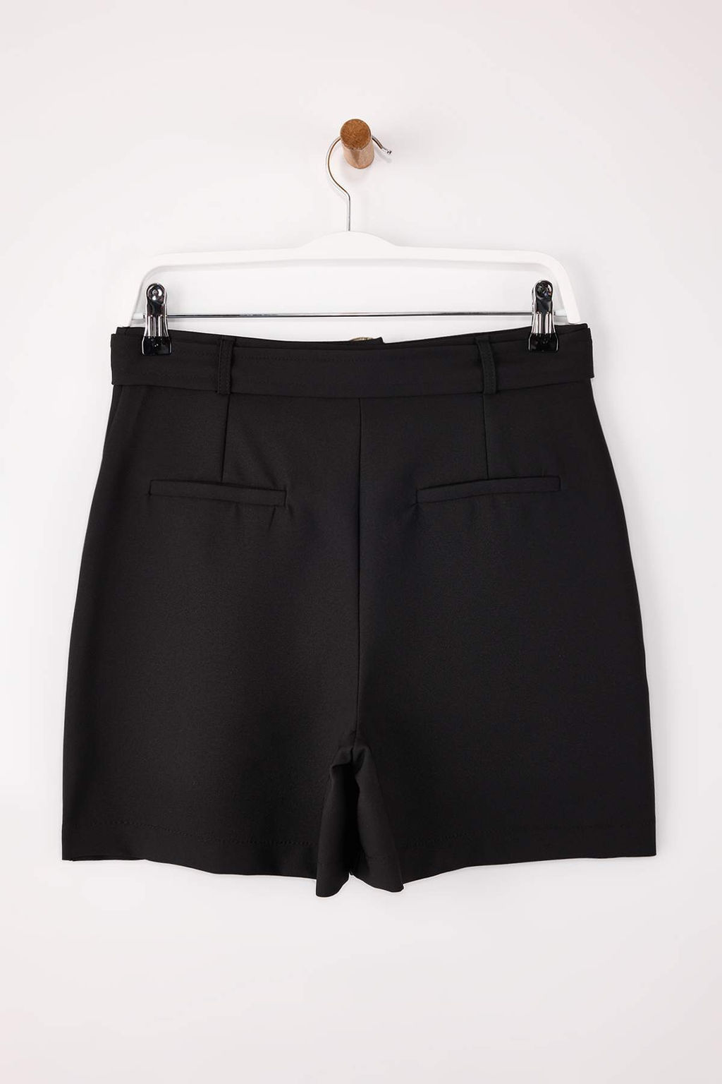 Siyah Kemerli K?sa Kumas Sort & Bermuda TWOSS26SR00008