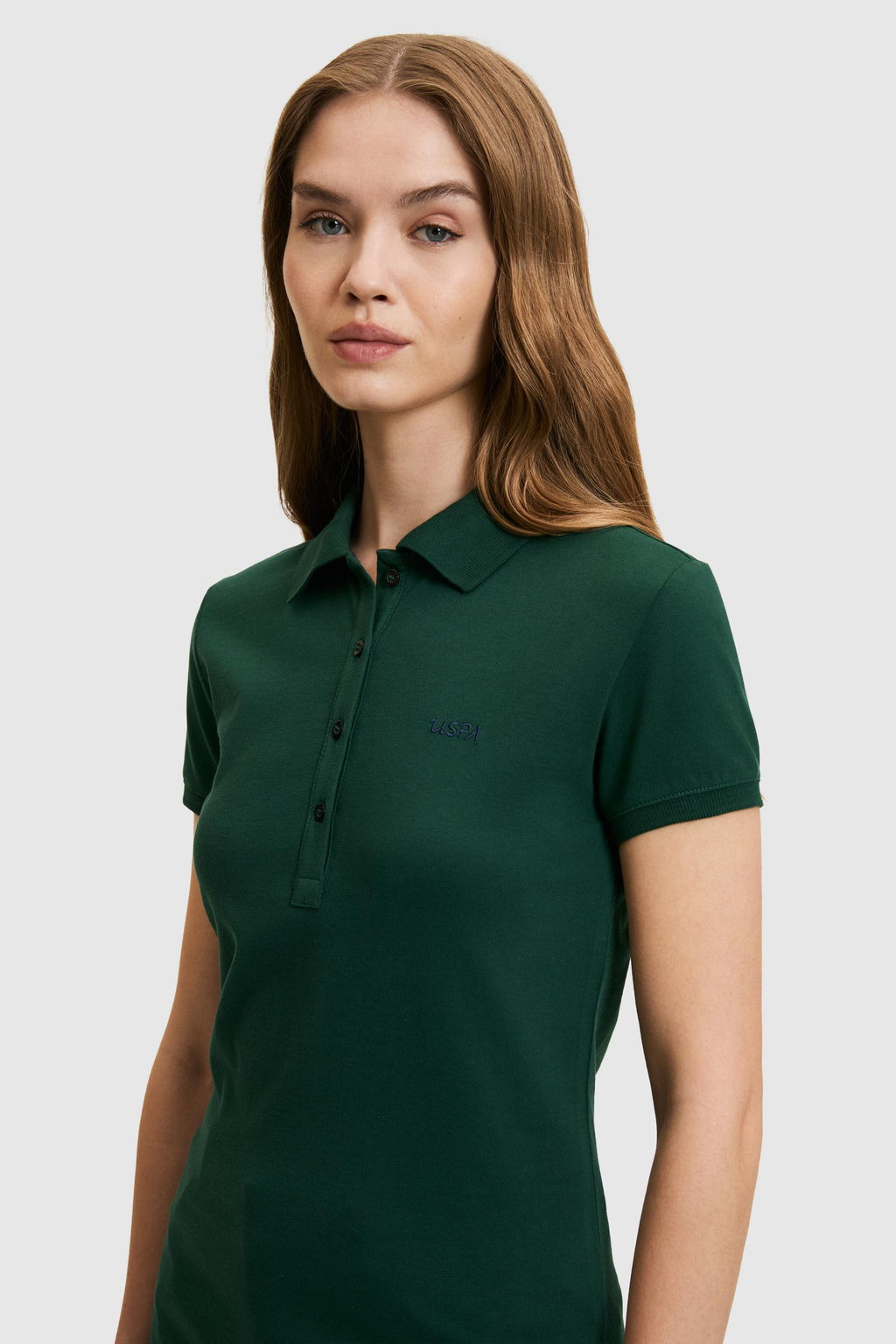 Kad_n Koyu Ye_il Polo Yaka Basic Ti__rt