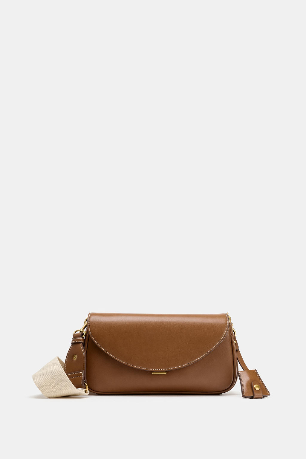 BOLSO ALARGADO BANDOLERA / Tostado oscuro - Zara фото 3