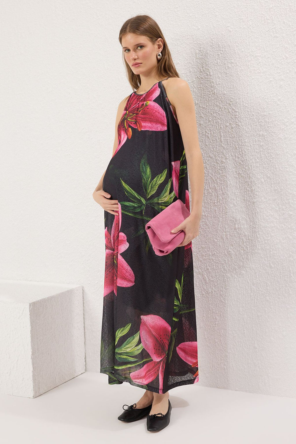 TRENDYOLMILLA Siyah Maxi Boy Boyundan Baglamal? Orme Esnek Maxi Elbise TWOSS23EL02372  фото 4