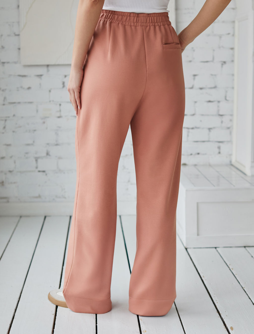 VILATTE / Свободные брюки из эластичного футера-двухнитки  фото 4