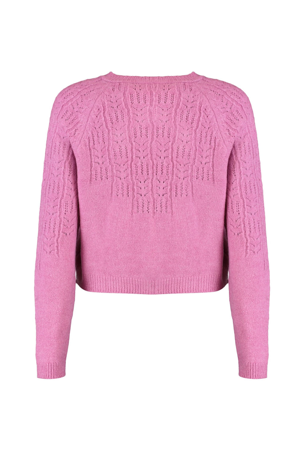 Pembe Yumusak Dokulu Ajurlu/Delikli Triko H?rka TWOAW21HI0020