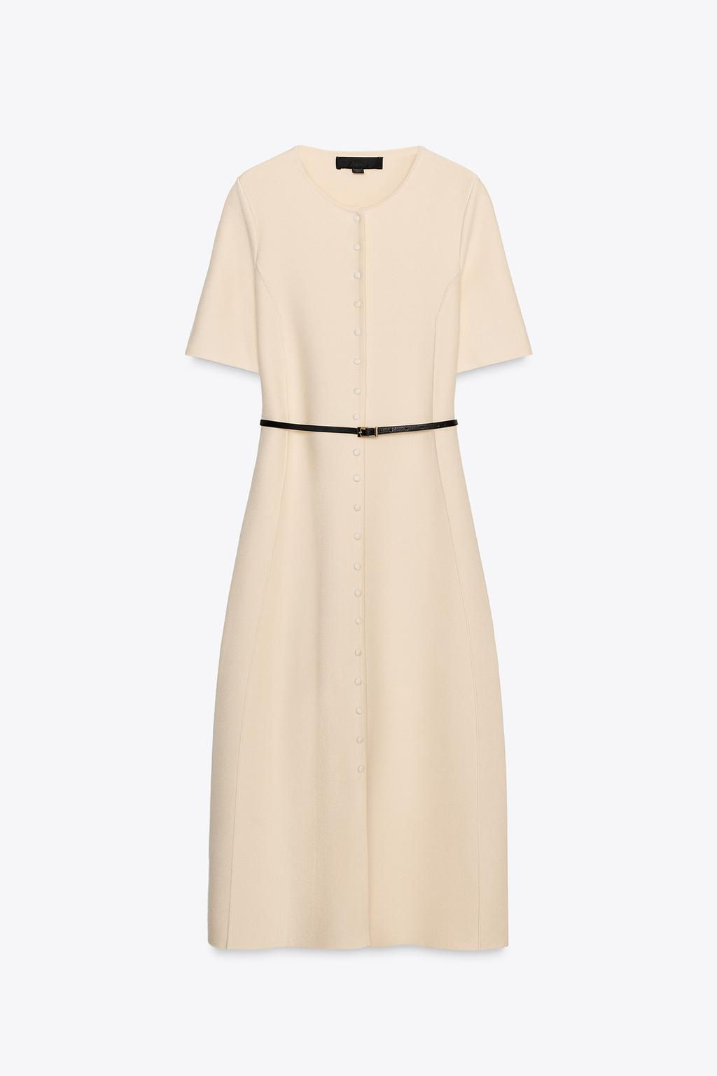 MIDI DRESS WITH BELT - Zara фото 5