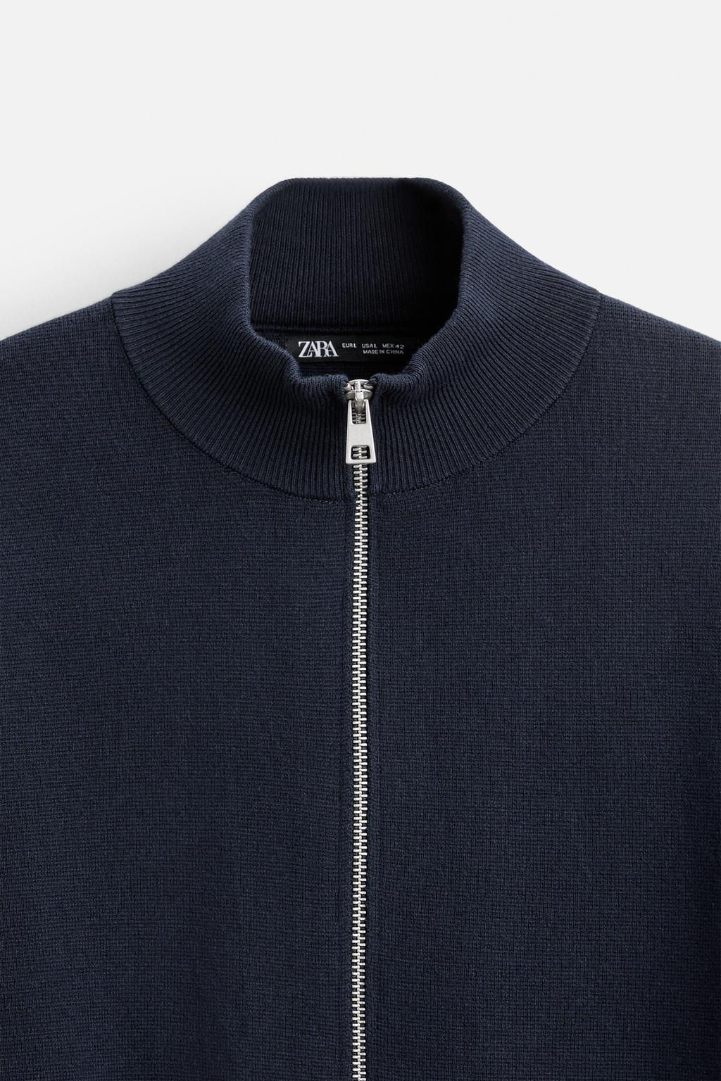 MOCK NECK CARDIGAN WITH ZIP - Zara фото 9