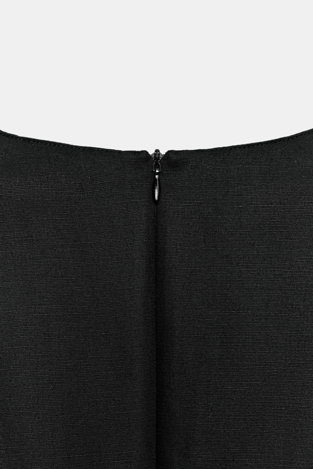 VESTIDO MIDI CON LINO ZW COLLECTION / Negro - Zara фото 8