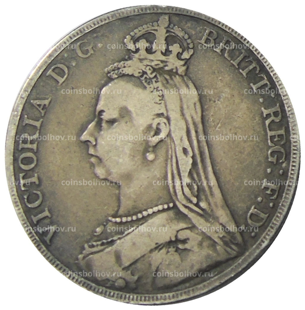 Монета 1 крона 1889 года Великобритания