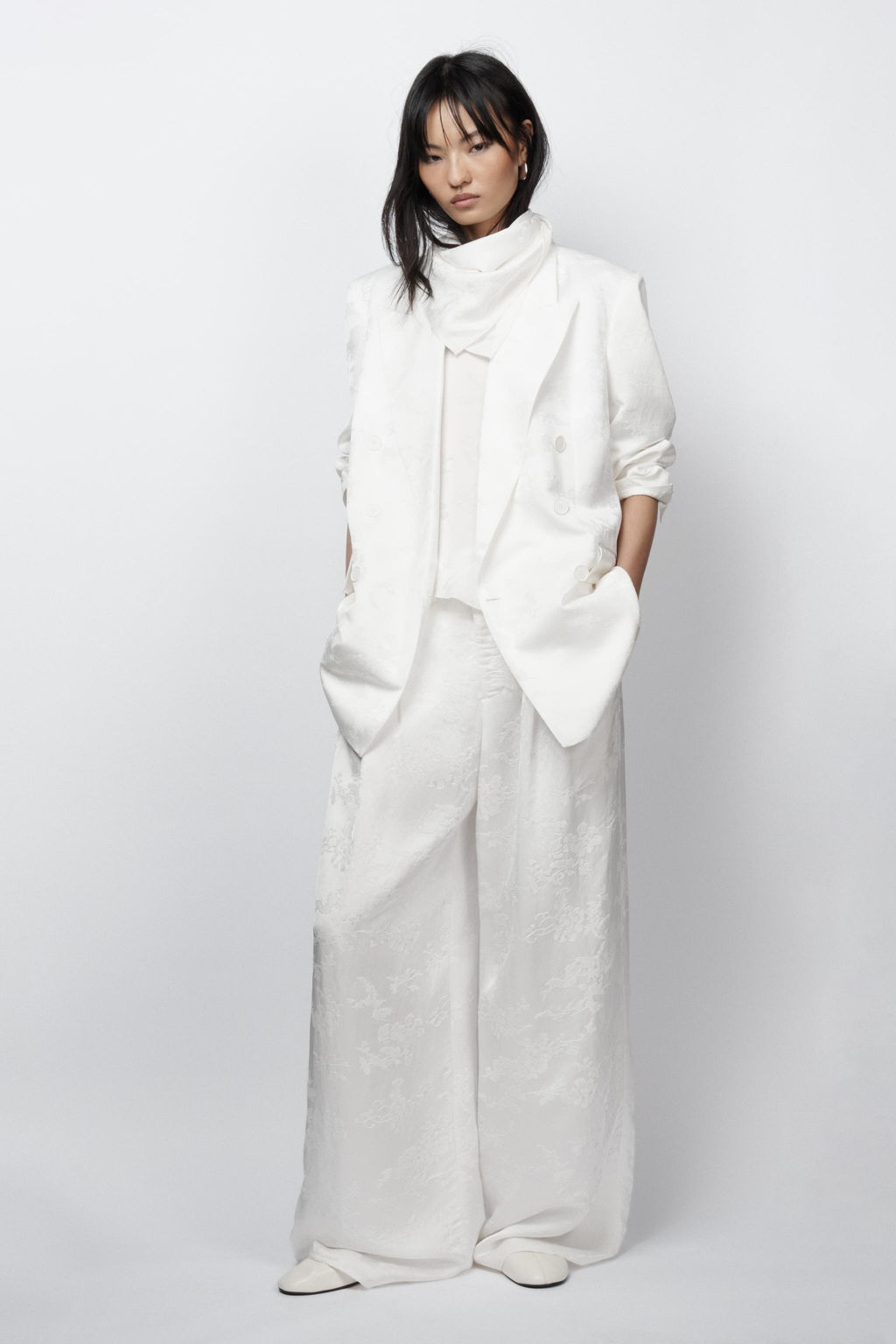 BLAZER JACQUARD ZW COLLECTION LIMITED EDITION / Blanco - Zara фото 2