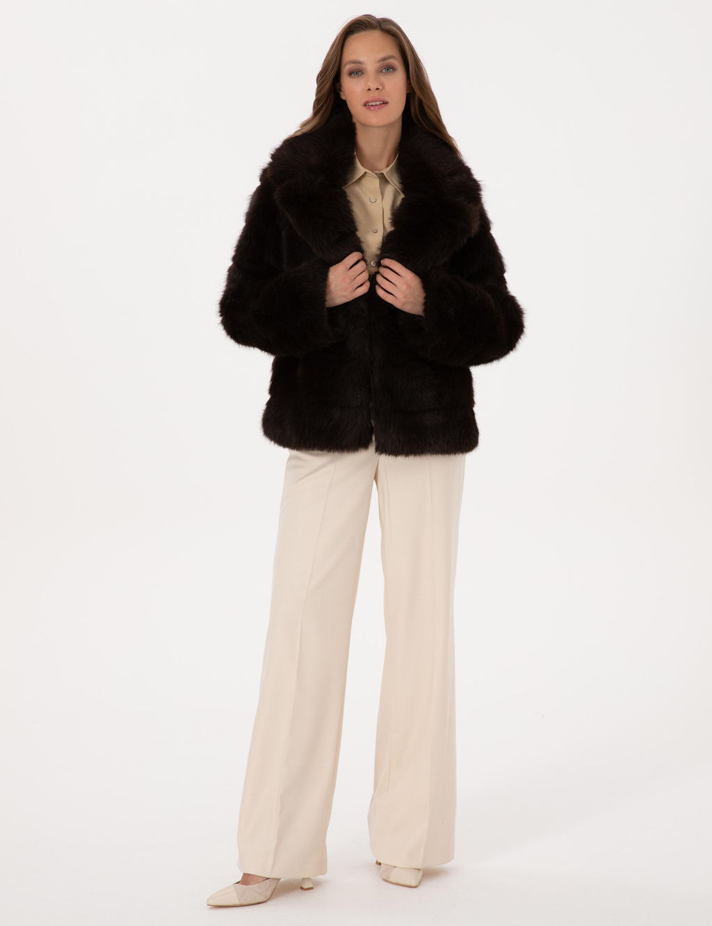 Kahverengi Comfort Fit Mont