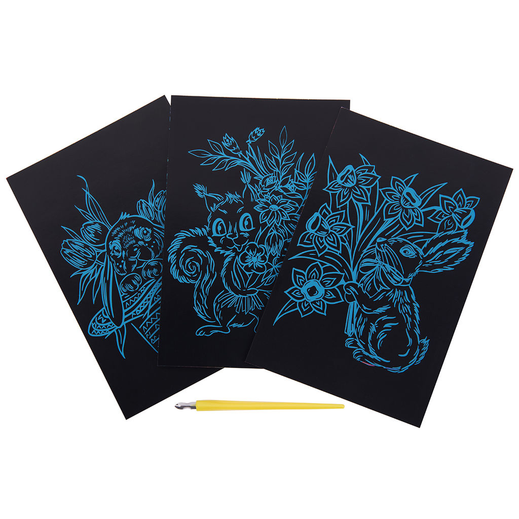 Hobbius GHPM-04 Набор для творчества Гравюра мини 10 x 15 см 1 х 3 шт Тебе букетик! (мульти) фото 3