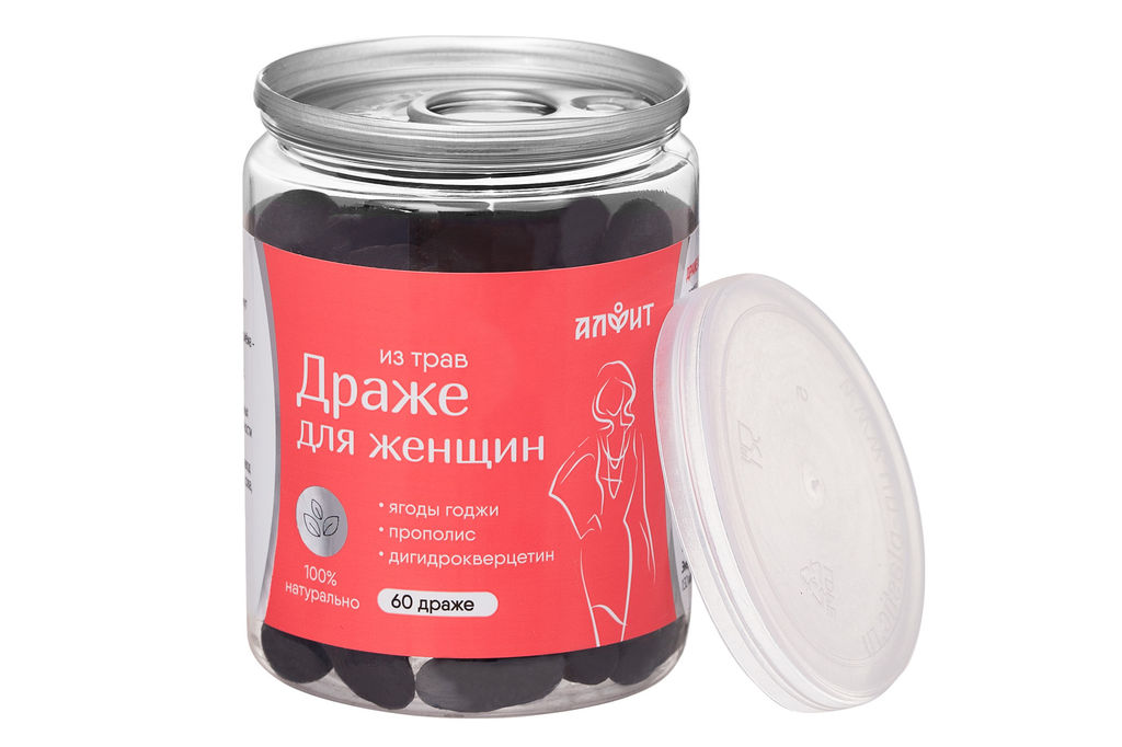 Драже из трав Для женщин с ягодой годжи, прополисом и дигидрокверцетином Алфит 6934  фото 3