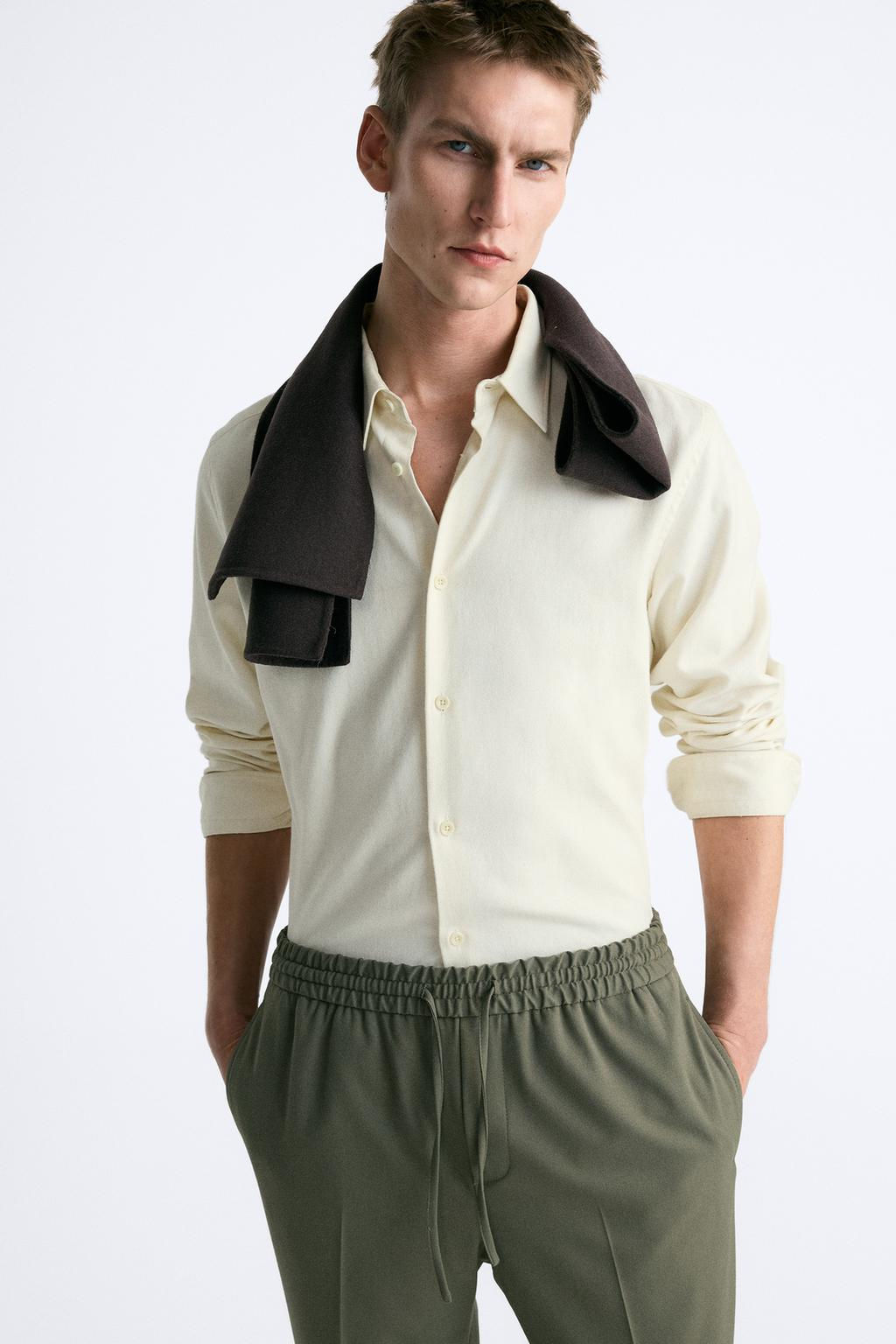 COMFORT FIT JOGGER WAIST TROUSERS - Zara фото 32