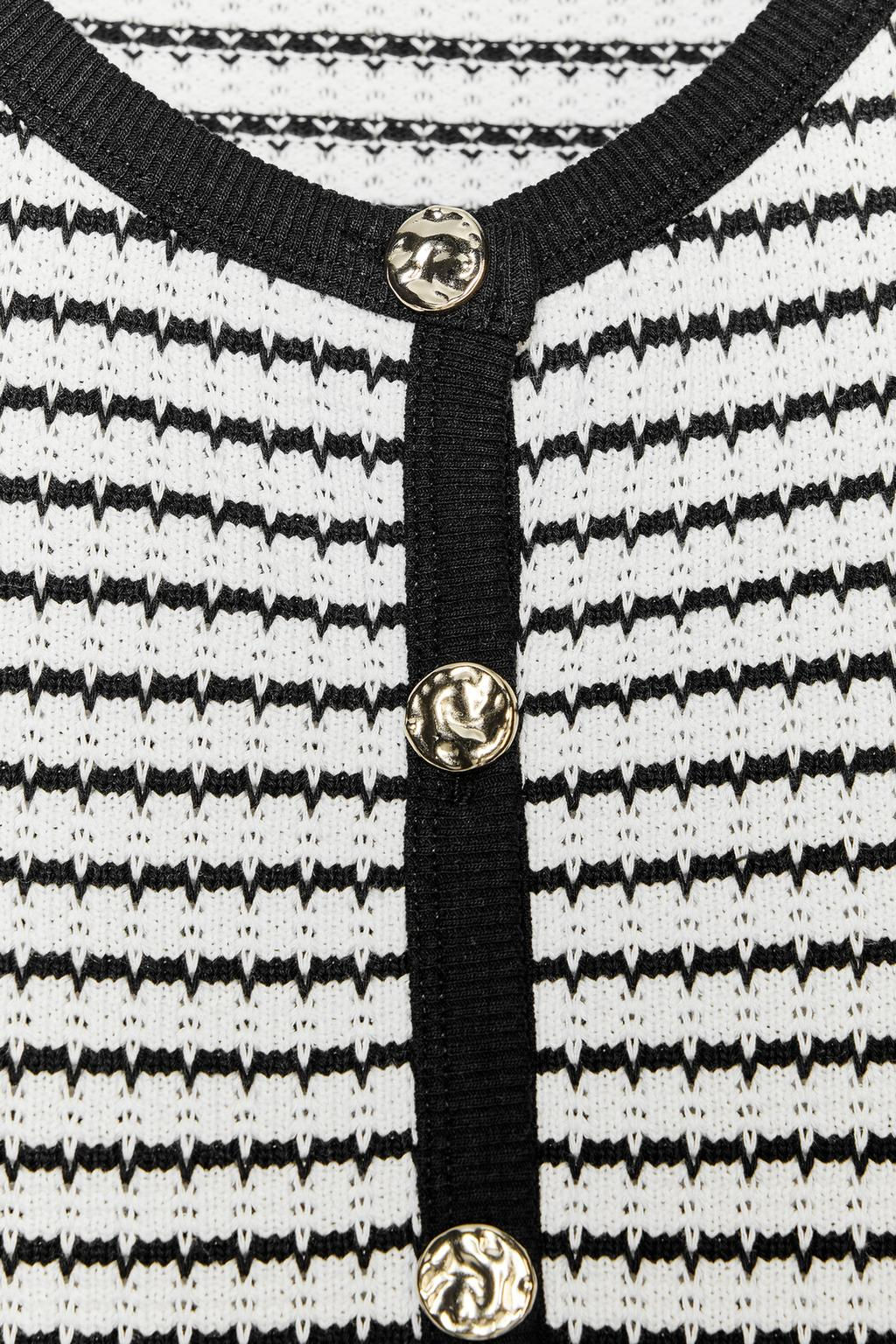 JACQUARD BUTTON WAISTCOAT TOP - Zara фото 17