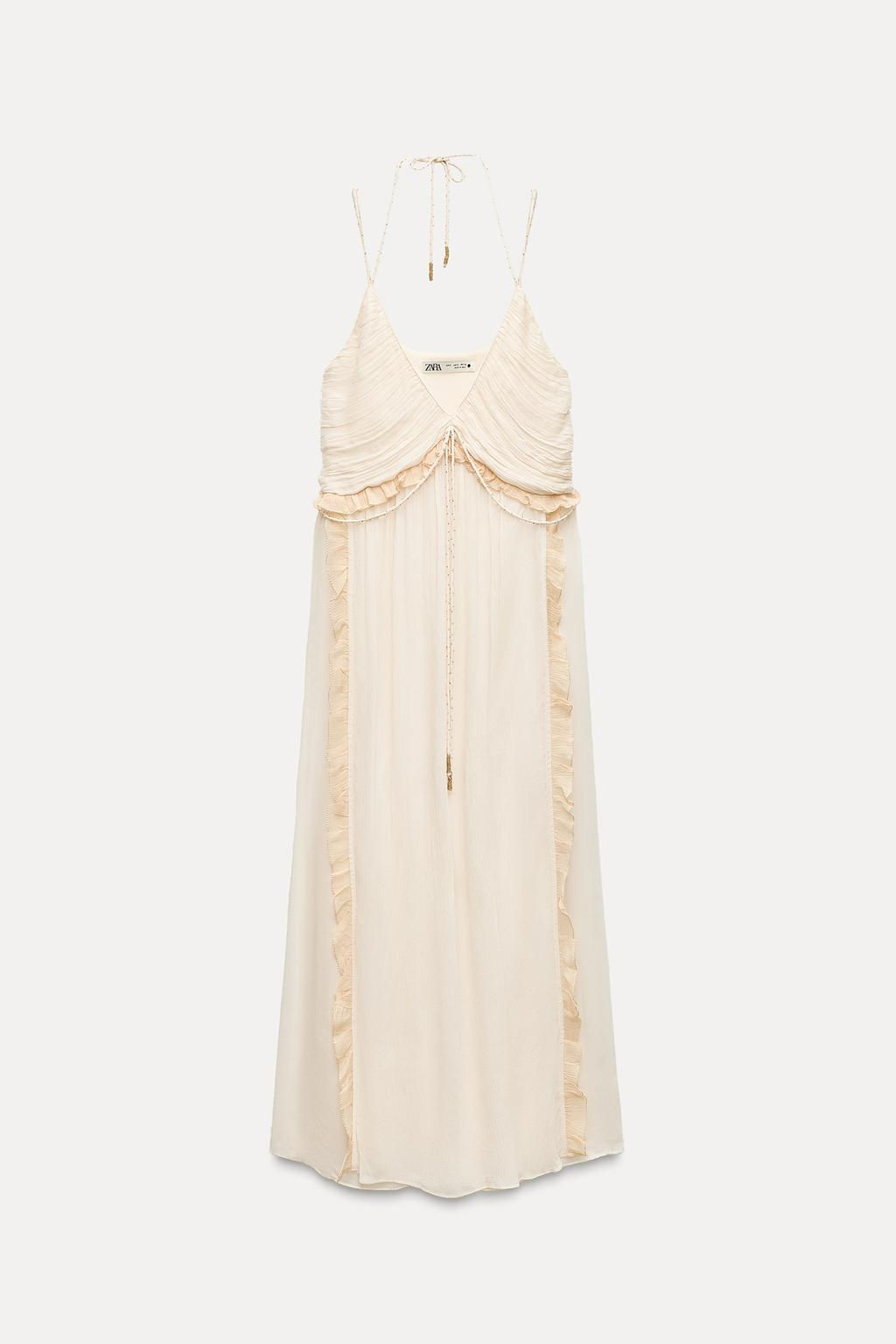 ZW COLLECTION CONTRAST MIDI DRESS - Zara фото 6