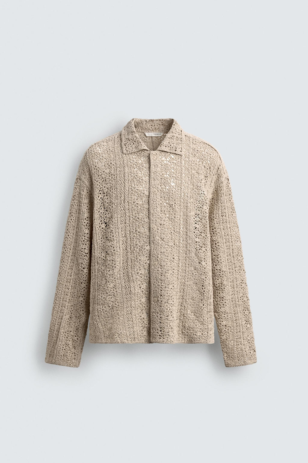 CROCHET TEXTURED OVERSHIRT - Zara фото 8
