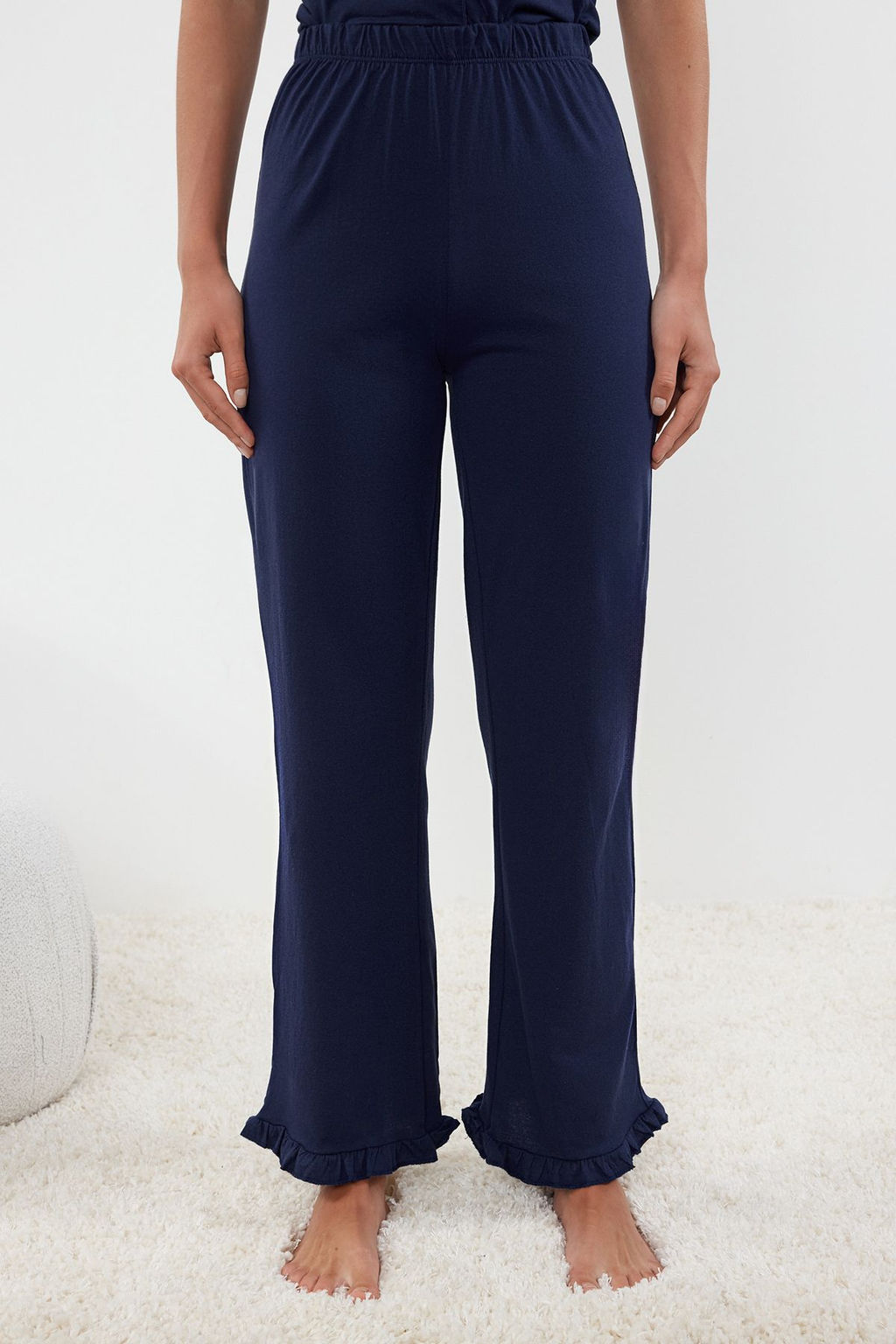 Trendyolmilla Mint %100 Pamuklu F?rf?r Detayl? Orme Pijama Tak?m? THMSS24PT00223 фото 23