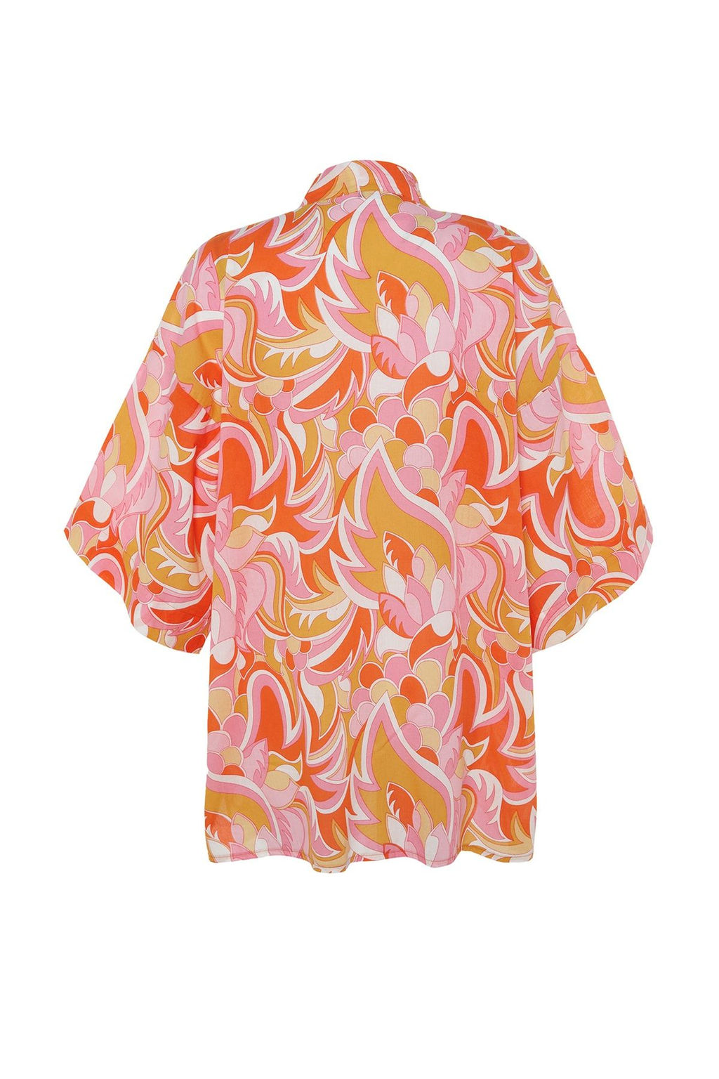 Soyut Desenli Dokuma %100 Pamuk Plaj Kimono&Kaftan TBESS23KM00040 - Trendyolmilla фото 6