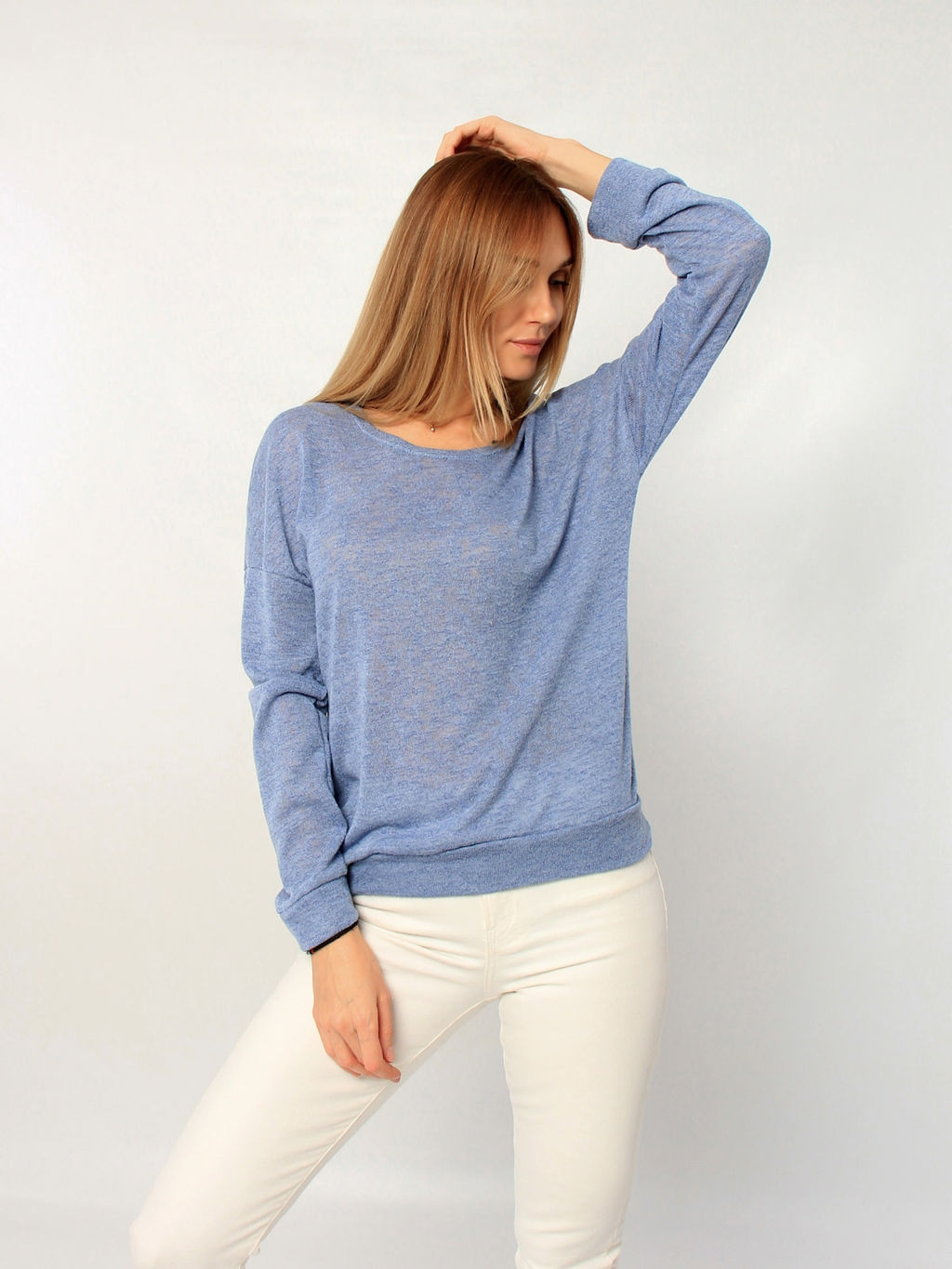 ДЖЕМПЕР ДЖ559 СИНИЙ МЕЛАНЖ - Assana фото 3