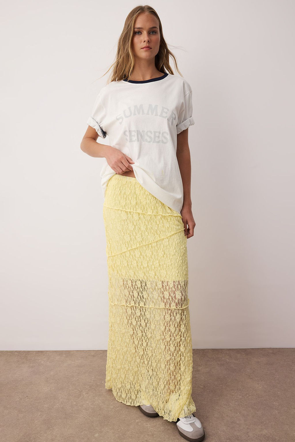 Sar? A Line Dantel Astarl? Maxi Etek TWOSS25ET00211 - Trendyolmilla фото 5