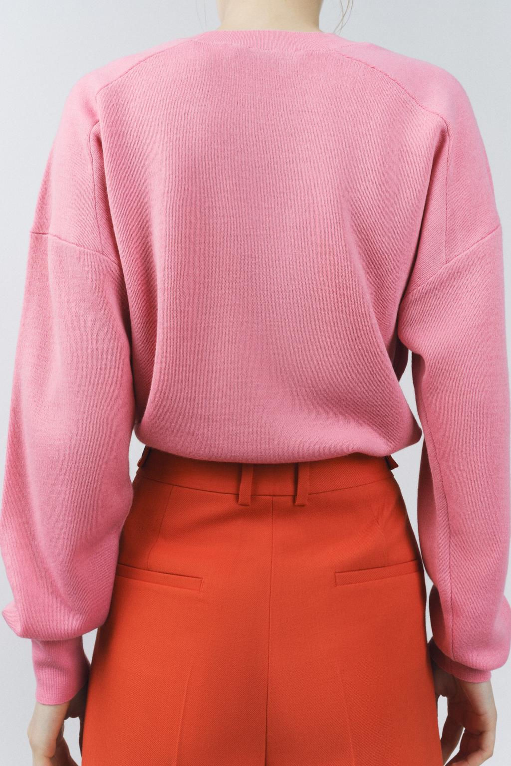 PLAIN KNIT WOOL SWEATER - Zara фото 3