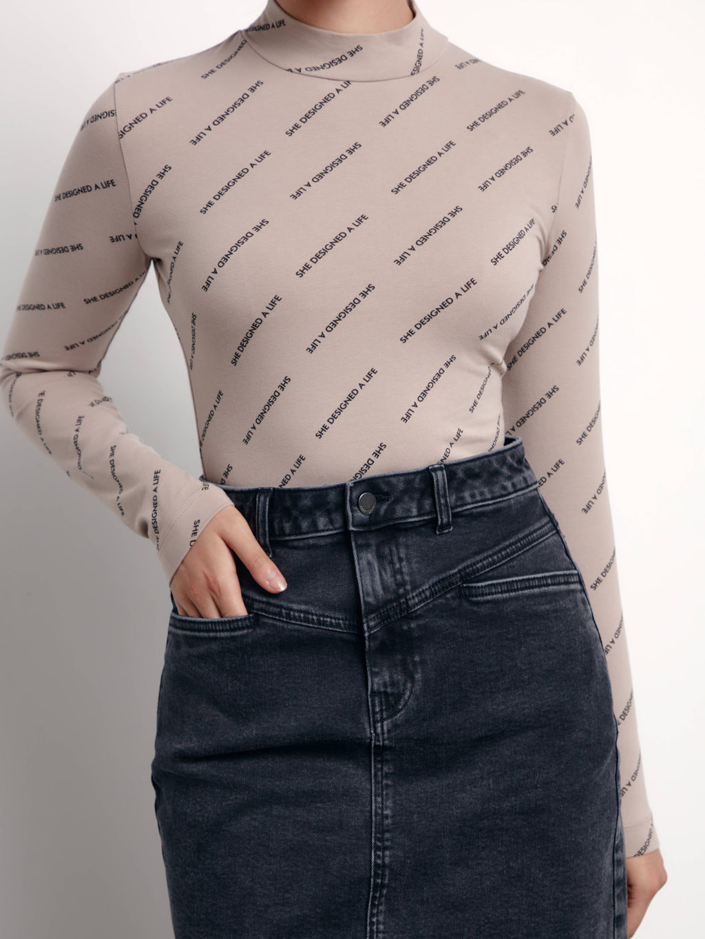 CONTE LBD 1776 Джемпер из хлопка с воротником-стойкой и рисунками Moon - Conte elegant фото 8