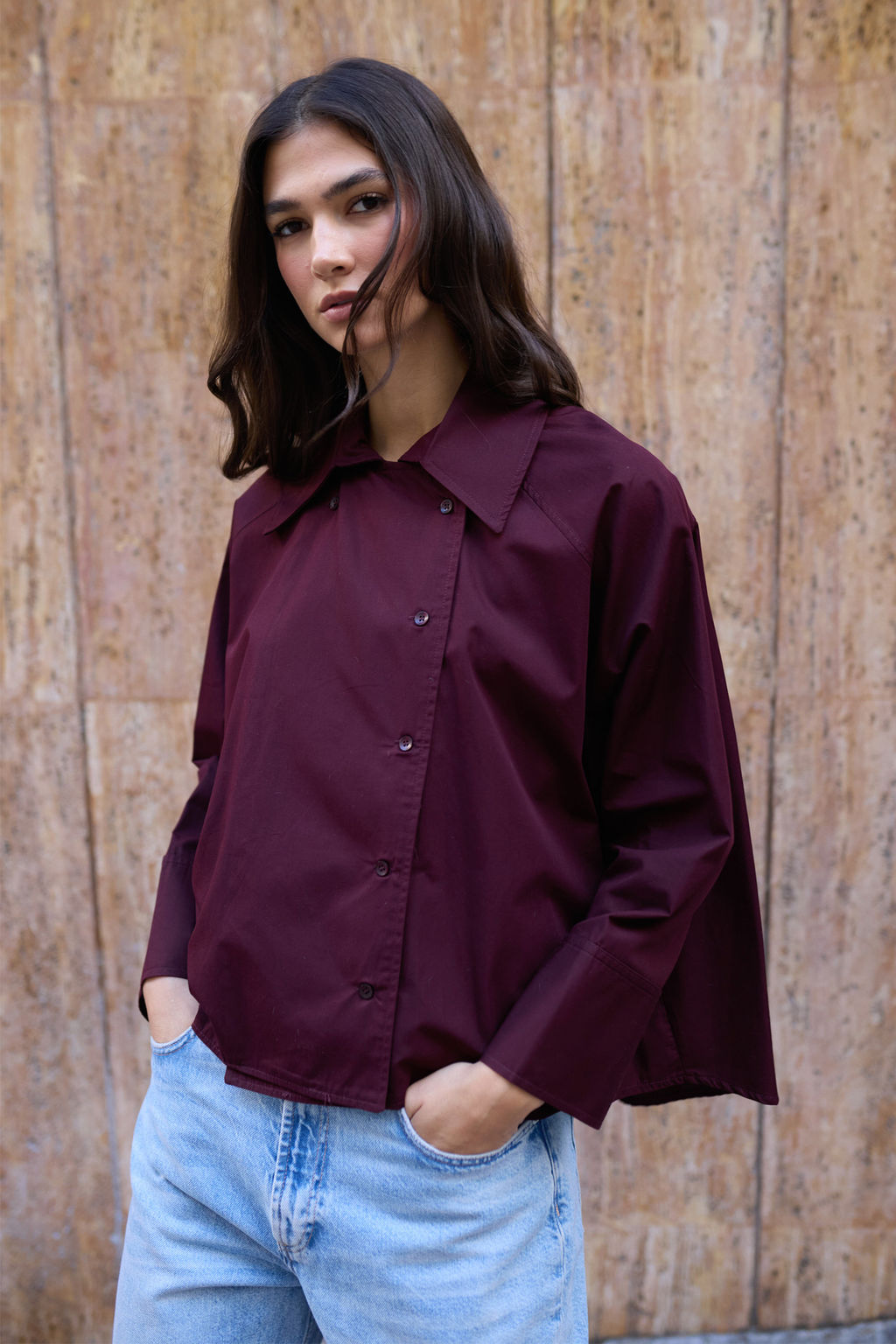 Murdum Kapama Detayl? %100 Pamuk Dokuma Gomlek TWOSS26GO00022 - Trendyolmilla фото 7