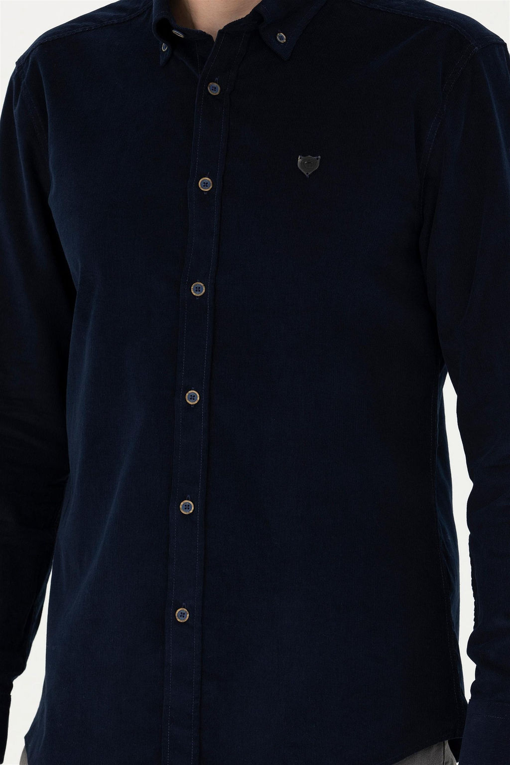 Мужская темно-синяя рубашка с длинным рукавом - U.s. polo assn фото 6