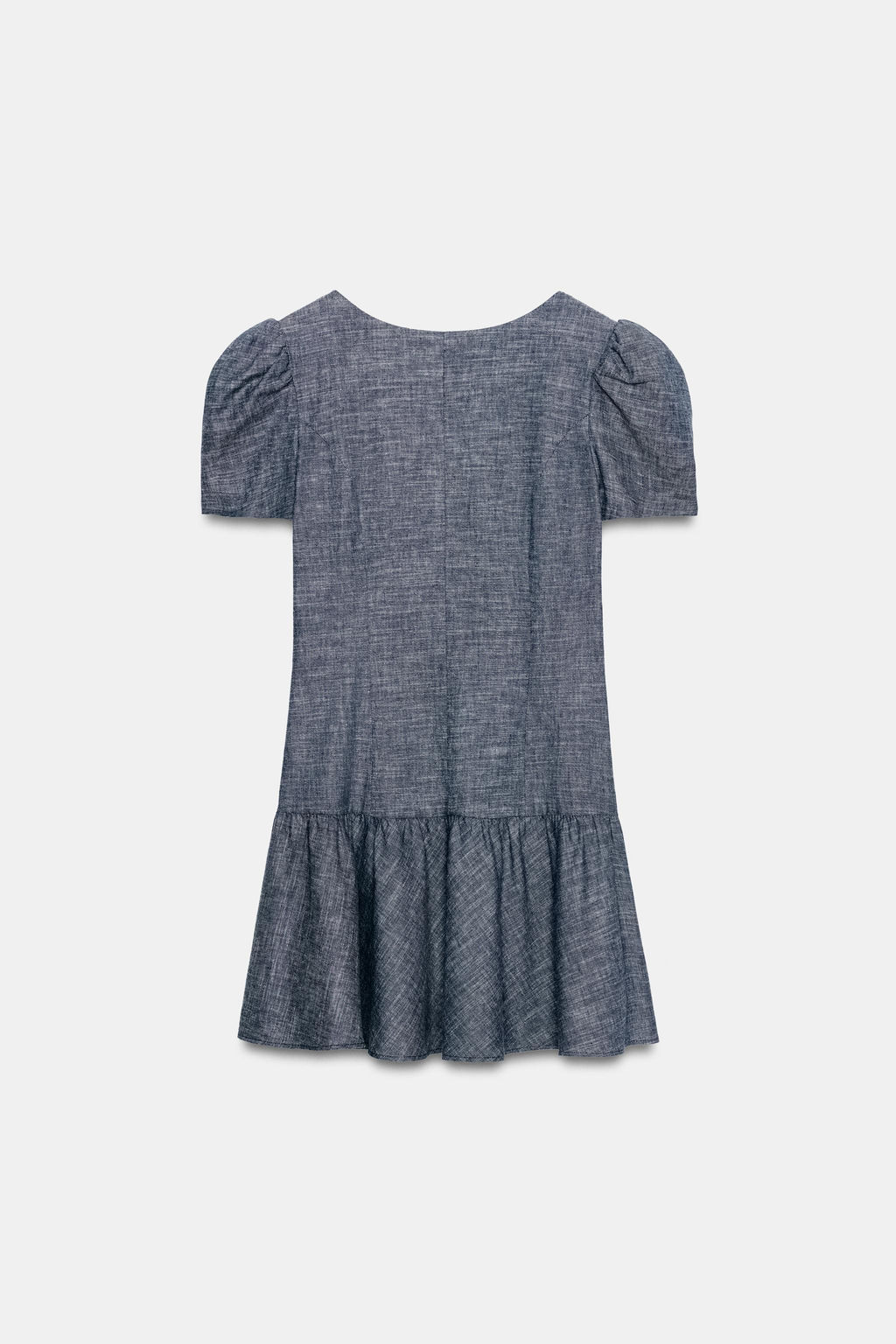 VESTIDO MINI MANGA ABULLONADA / Azul - Zara фото 7