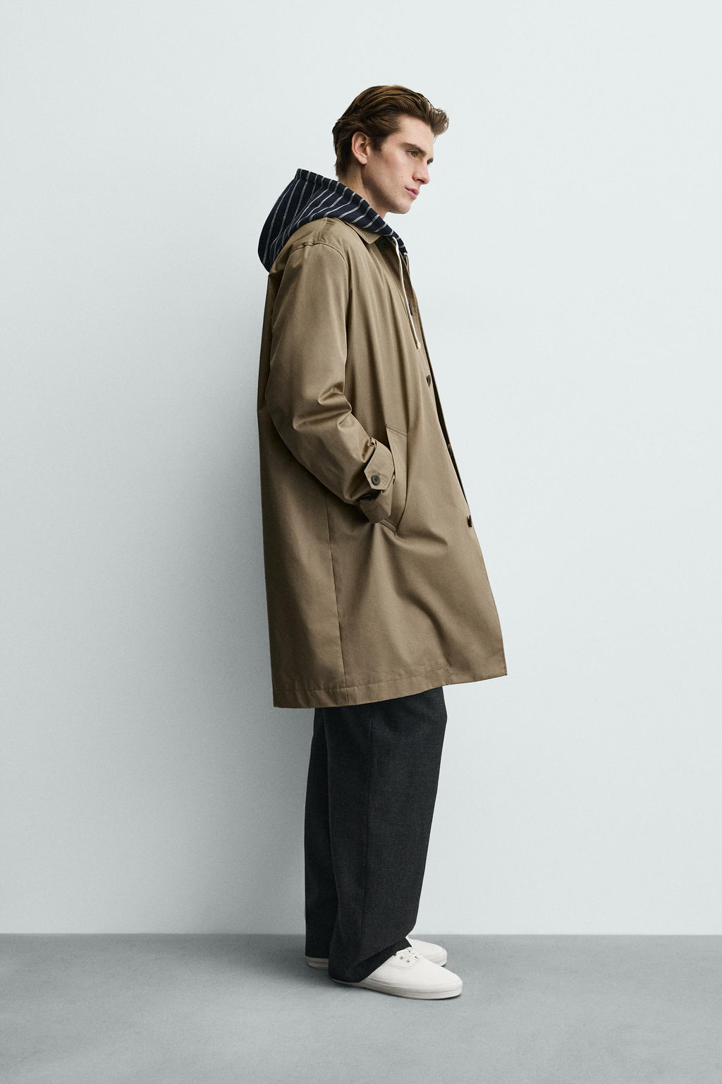 GABARDINA REGULAR FIT WATER REPELLENT / Beige - Zara фото 4