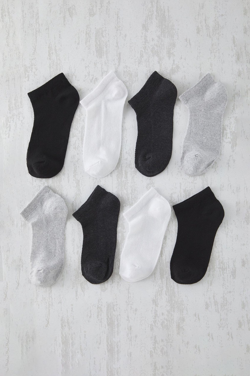 TRENDYOL MAN Gri-Cok Renkli Unisex 8li K?sa Boy-Gorunmez Yazl?k Pamuklu Hava Alan Corap TMNSS25CO00016 - Trendyolmilla фото 3