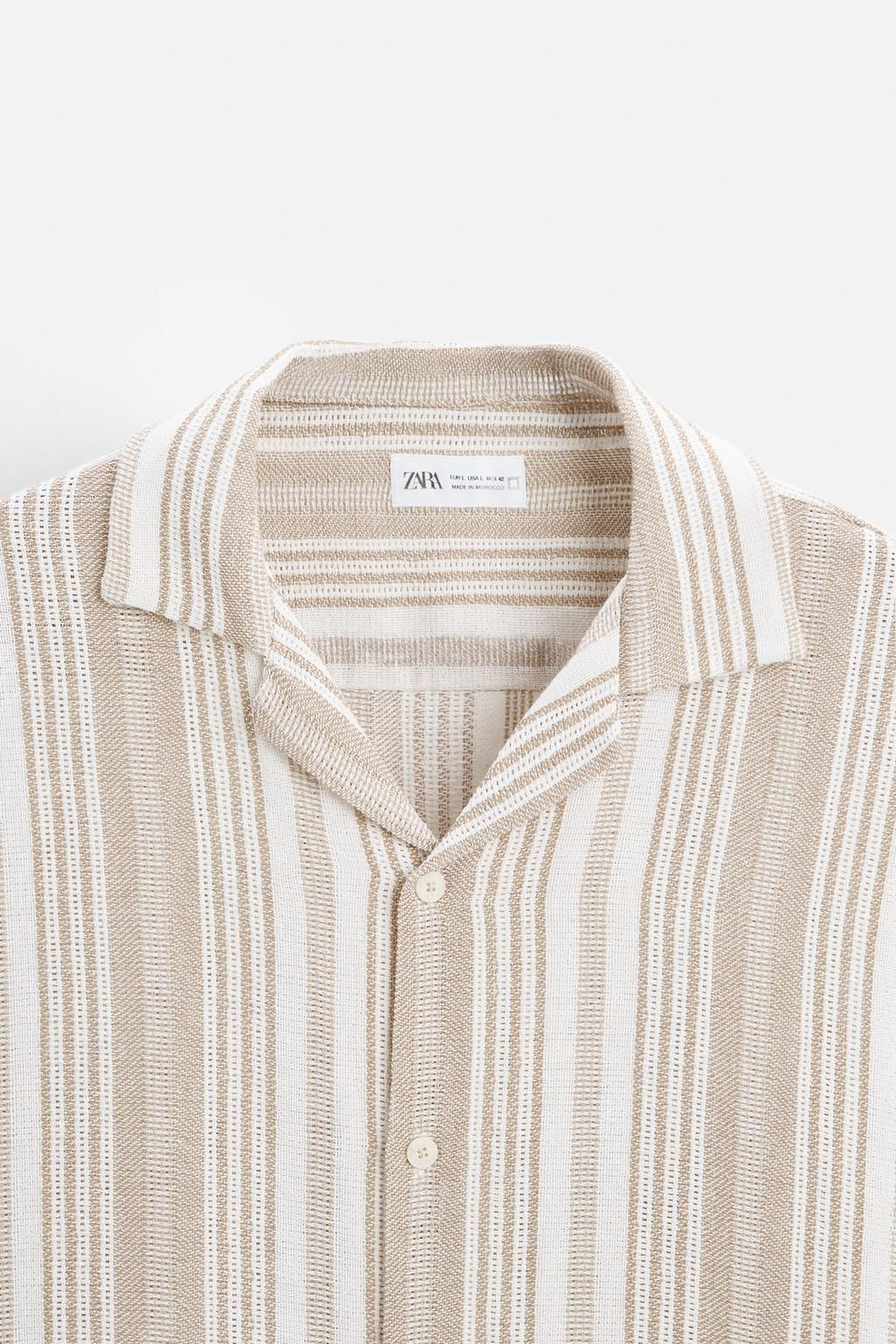 STRIPED TEXTURED SHIRT - Zara фото 8