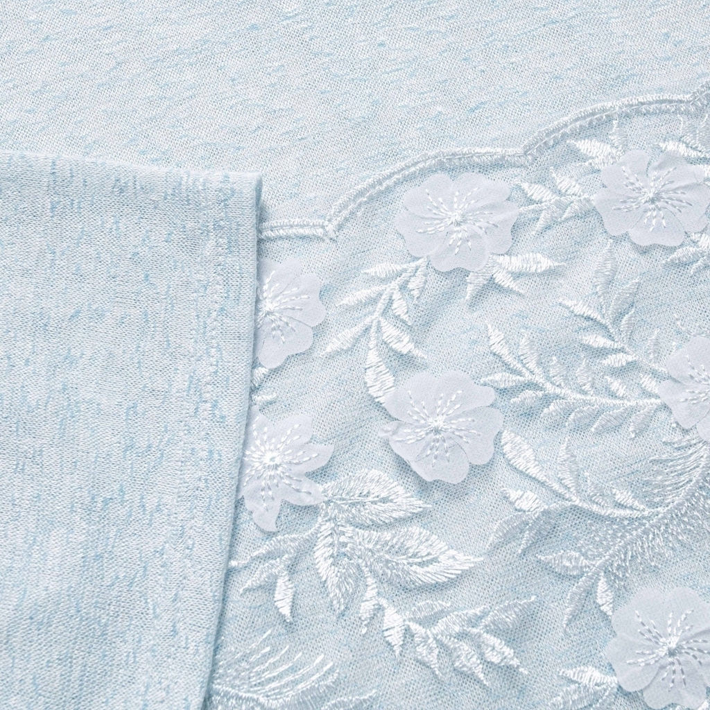 Футболка с объемным декором, Буду тебе сниться (голубой меланж) - Charutti фото 32