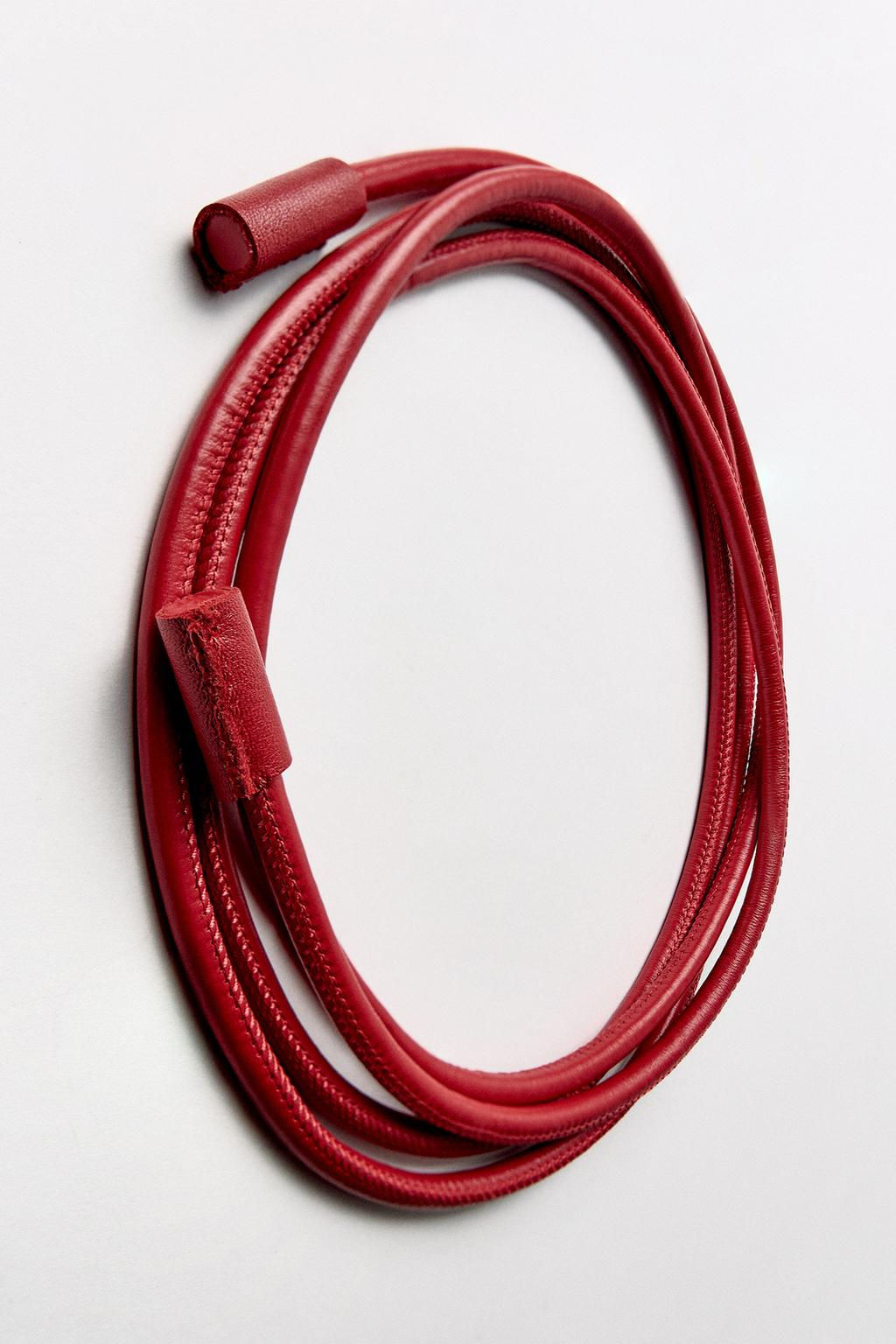 CIRCULAR LEATHER BELT - Zara фото 9