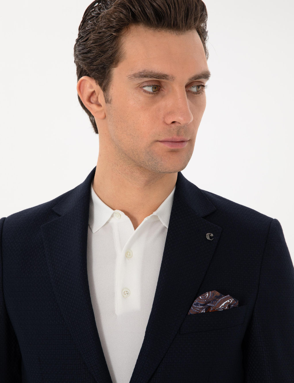 Пиджак Cacharel Slim Fit темно-синий шерстяной