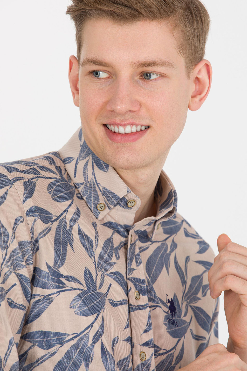 U. S. Polo Assn Мужская рубашка с длинным рукавом Stone - U.s. polo assn фото 4