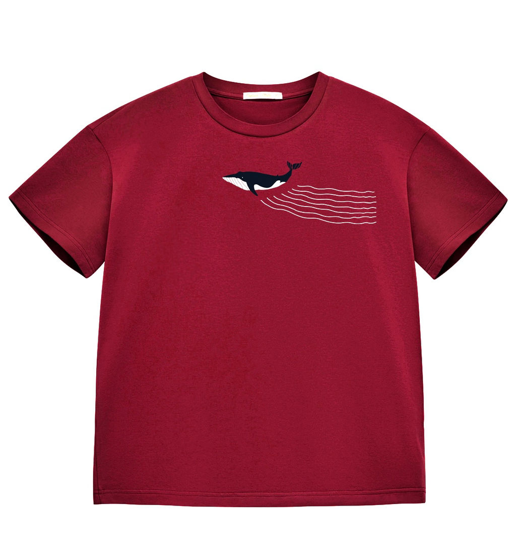 Футболка женская Whale Bordo - Captain's mate фото 8