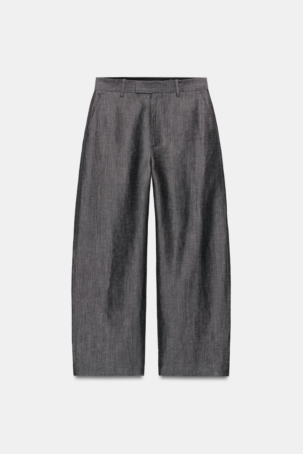 PANTAL?N ANCHO CON LINO ZW COLLECTION / Gris