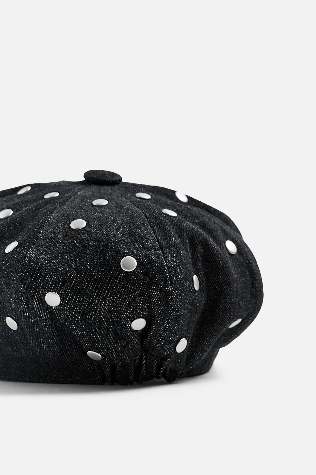 DENIM PEAKED CAP WITH STUDS X HARRY LAMBERT - Zara фото 8