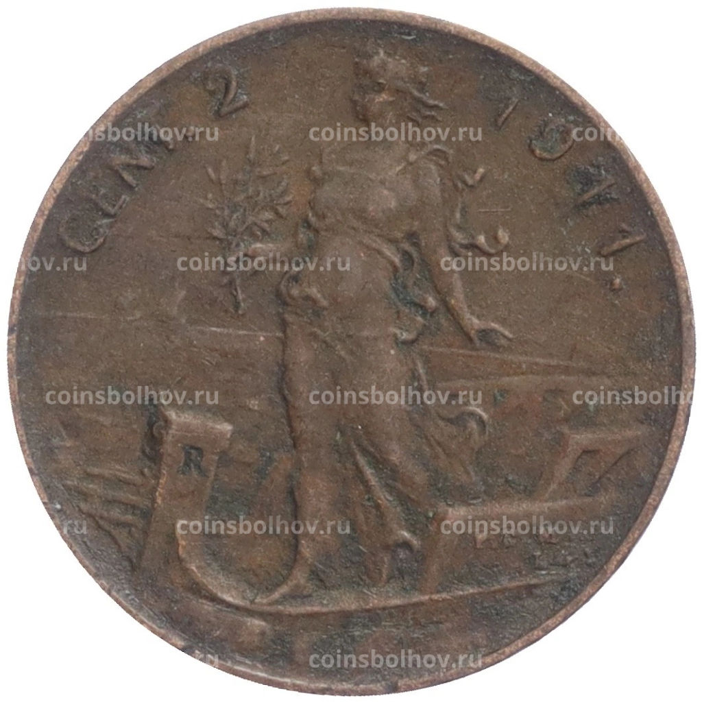2 чентезимо 1911 года Италия