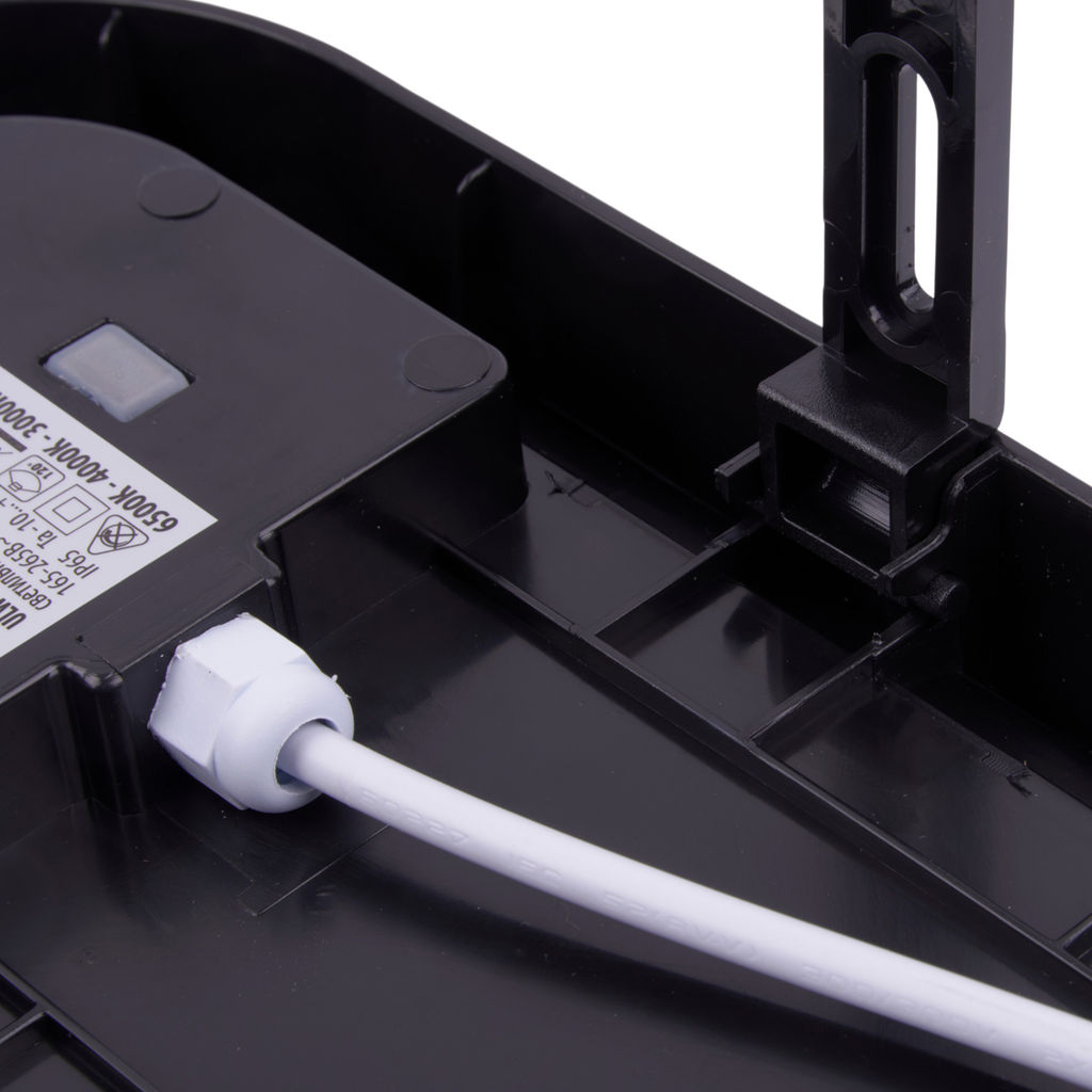 ULW-Q282 20W/3000K+4000K+6500K IP65 BLACK Светильник светодиодный влагозащищенный. Овал. Переключатель на корпусе: Теплый(3000K)/Белый(4000K)/Дневной(6500K). 255x128x50мм. Корпус черный. ТМ Volpe