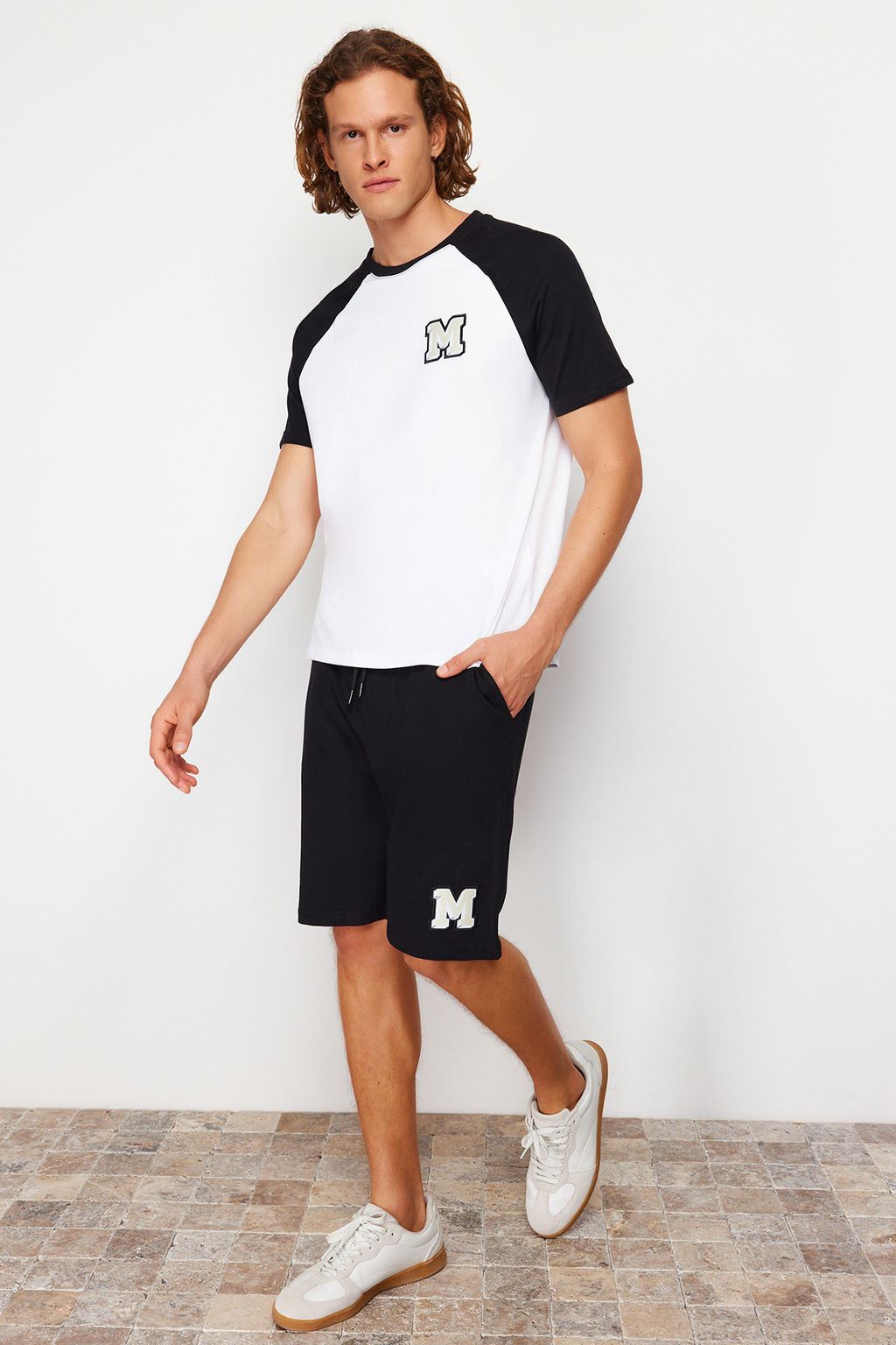 TRENDYOL MAN Bordo Ekru Nak?sl? Reglan Kol Orme Sortlu Pijama Tak?m? TMNSS24PT00007 - Trendyolmilla фото 9