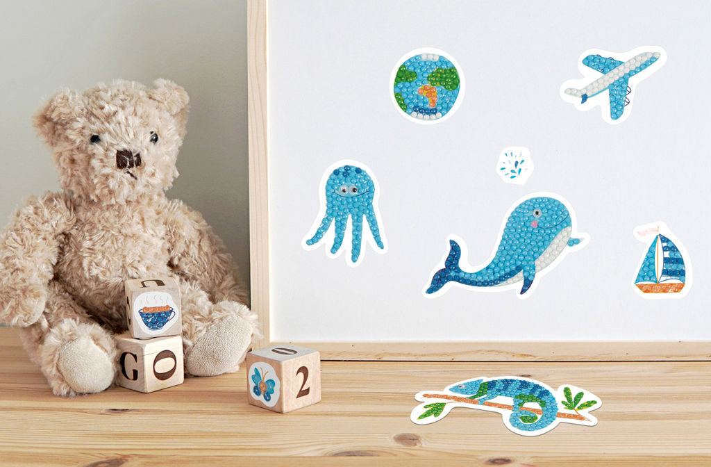 Кристальная (алмазная) мозаика ФРЕЯ ALVN-119 наклейки Синее настроение 19.5 х 14 см