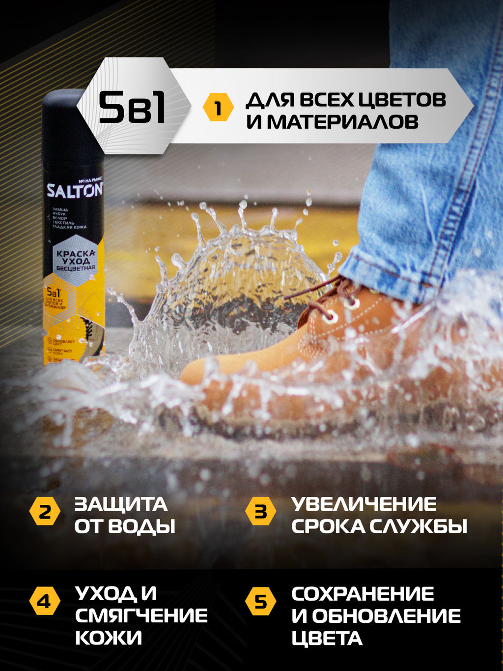 Salton Краска-уход 190 мл (Бесцветный) (6) NDs  фото 4