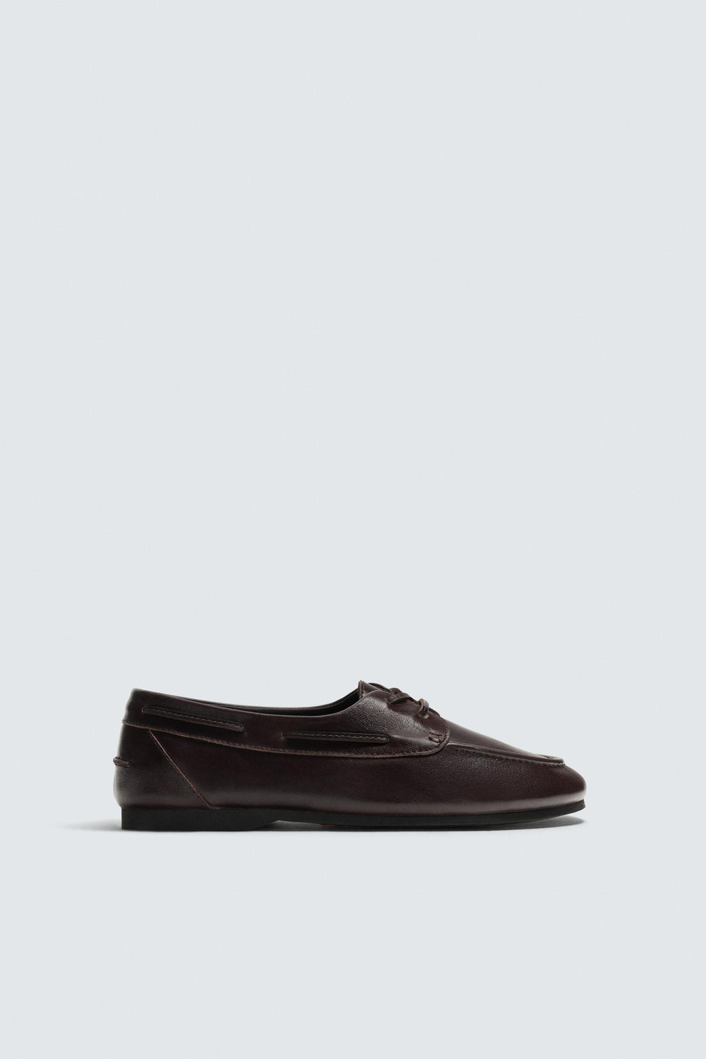 LEATHER DECK SHOES WITH VIBRAM® SOLE AARON LEVINE X ZARA