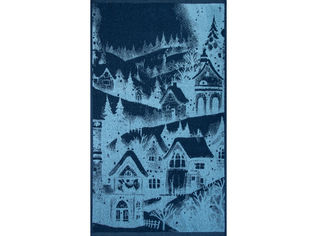 Полотенце махровое 6с103.412ж1 Снежный пейзаж(джинс) 50х90см