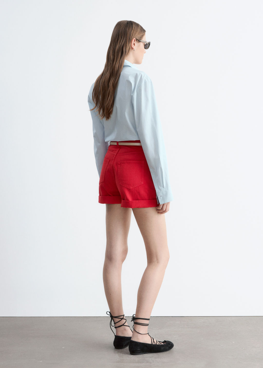 Pantalones cortos vaqueros de cintura alta - H&m фото 7