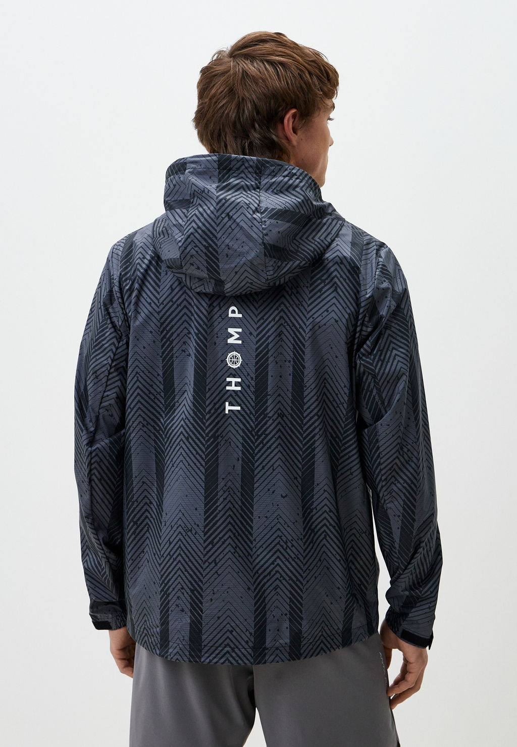 Ветровка с капюшоном Черный