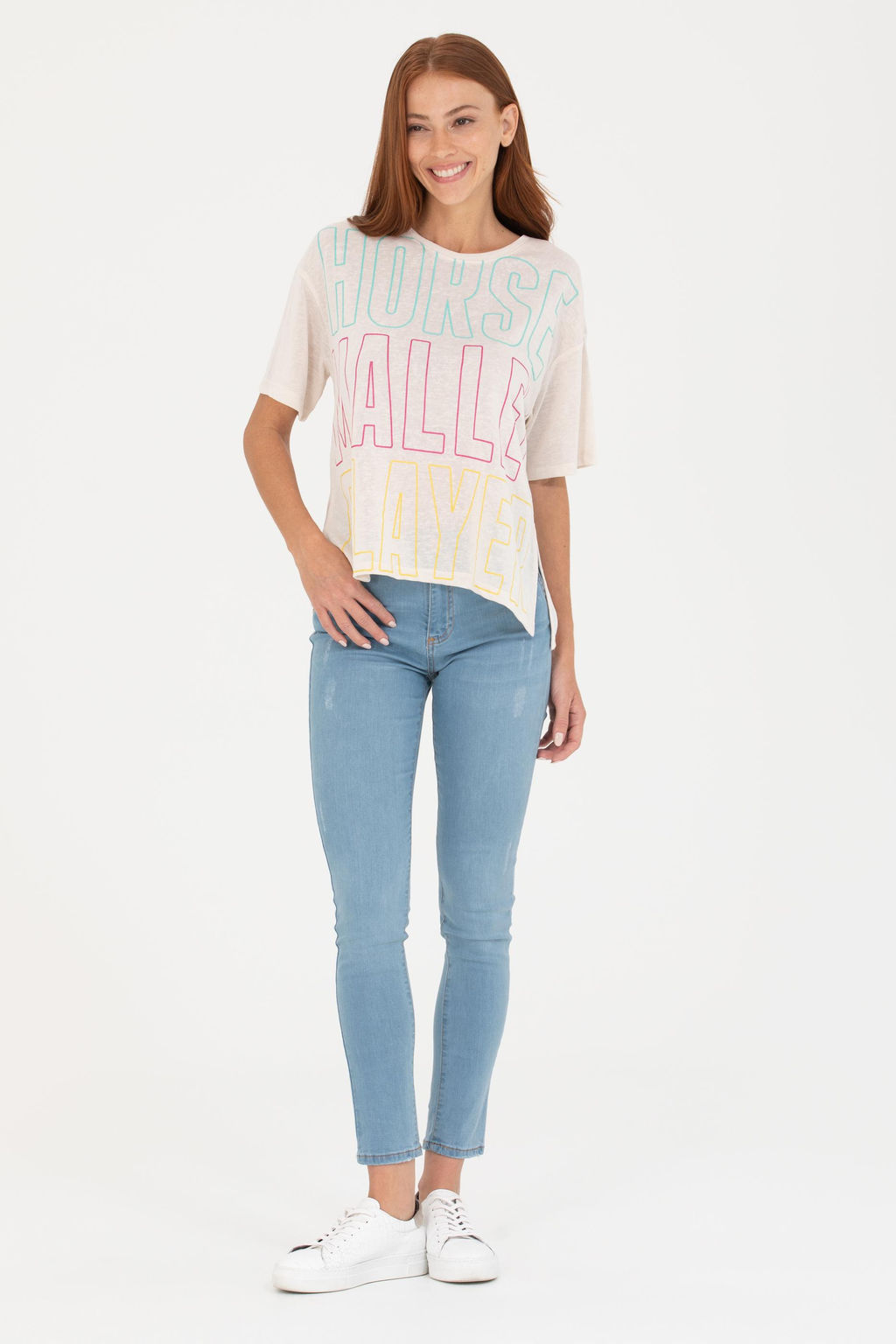 Женская кремовая футболка - U.s. polo assn фото 4